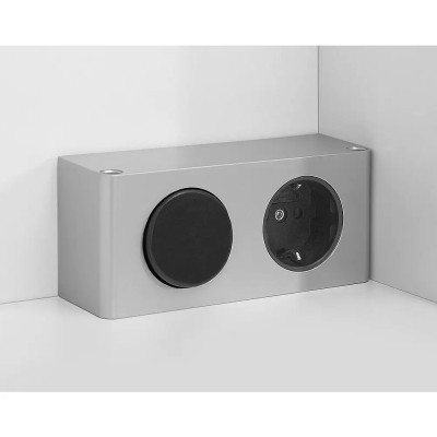 Zrcadlová skříňka LED Aquila, 92,3 x 75,2 cm, dřevo, bílá - A